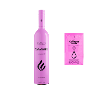 DuoLife Collagen - kollagen zestaw z saszetką dla zdrowej skóry, włosów i stawów  naturalny collagen najwyższej jakości w płynie 750ml