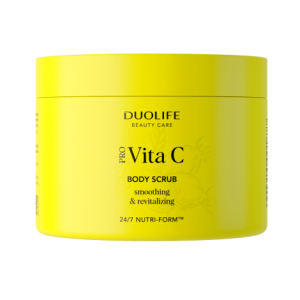 DuoLife Vita C Body Scrub 200 ml – Naturalny Peeling Cukrowy z Witaminami E, C i F